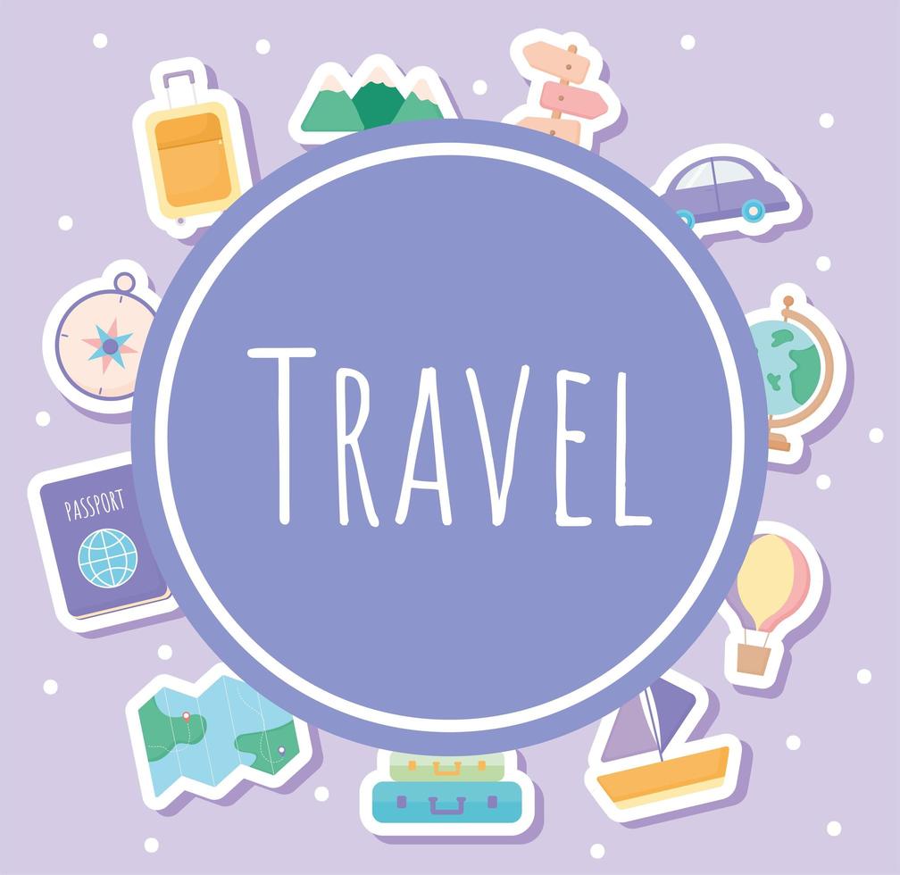 pretty travel design vector