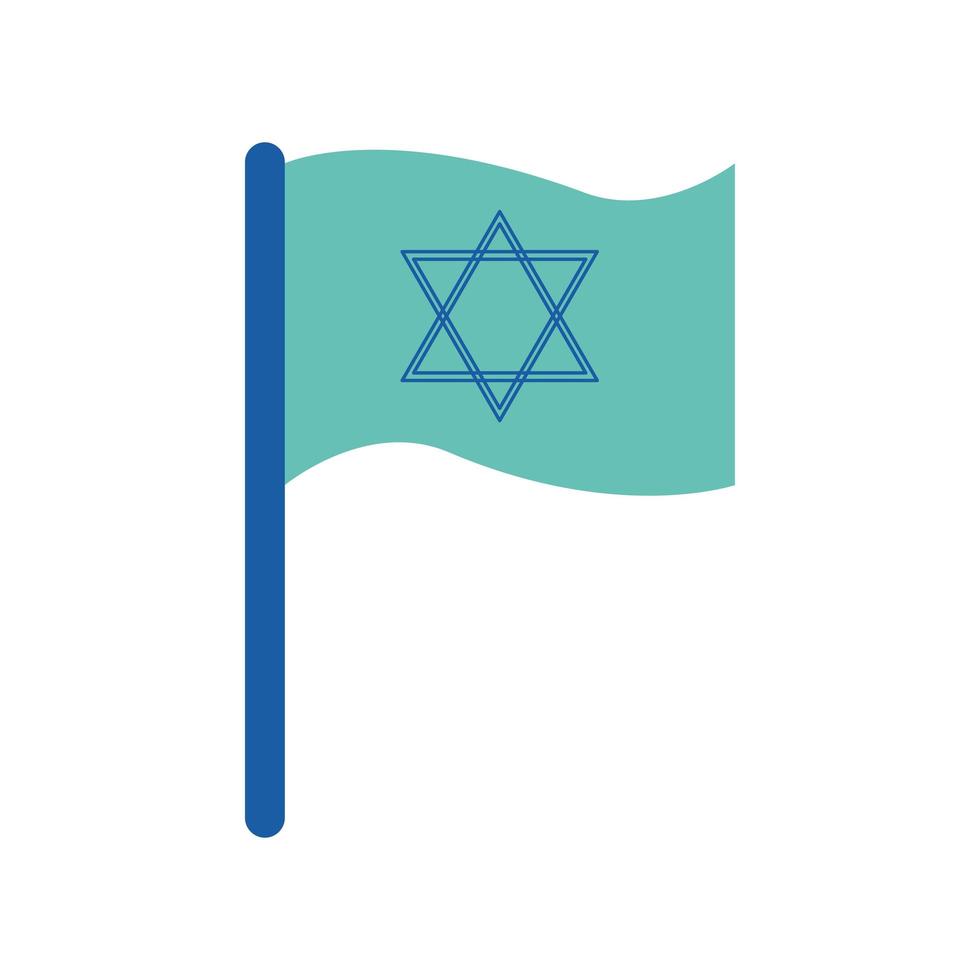 jewish flag flat style icon vector design