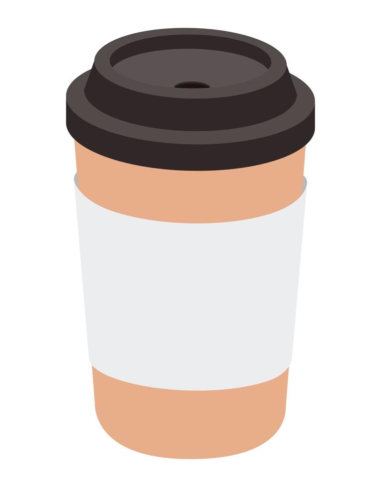 coffee glass with a lid vector