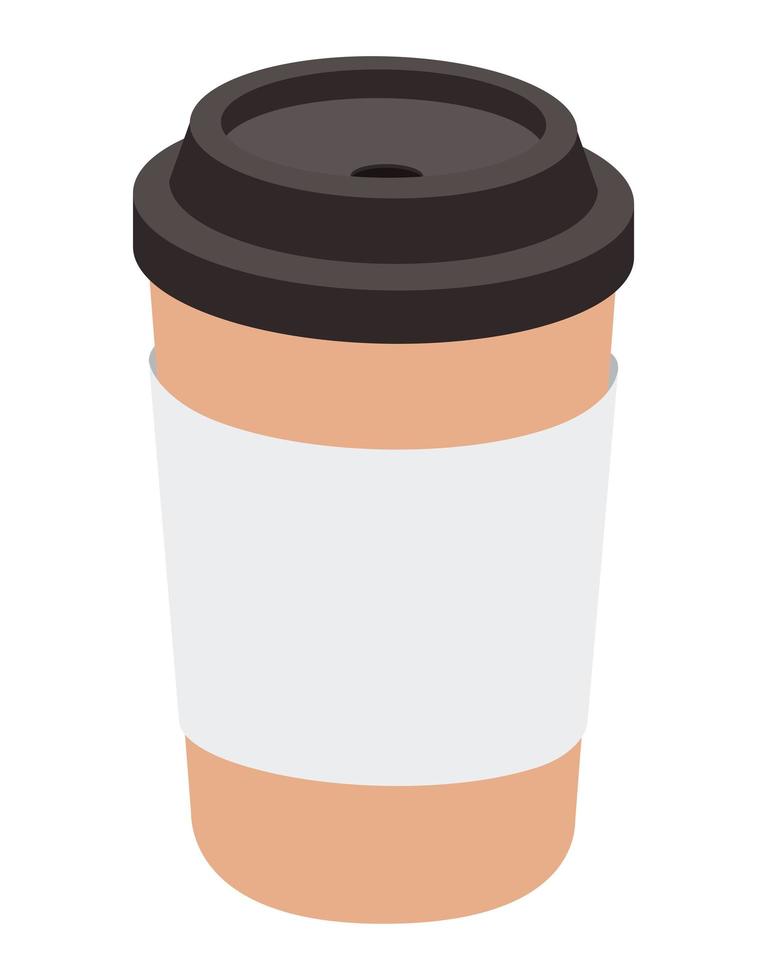 coffee glass with a lid vector