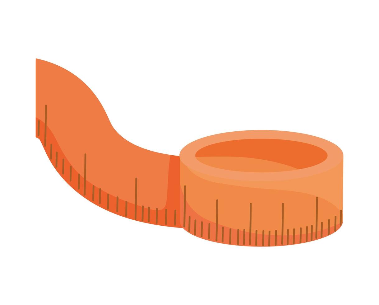 orange measure tape vector