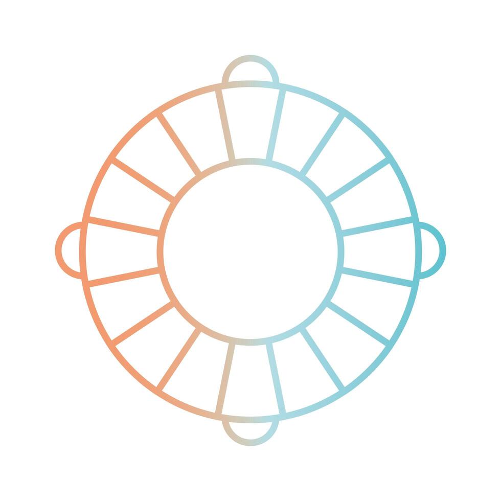 summer striped float gradient style icon vector design