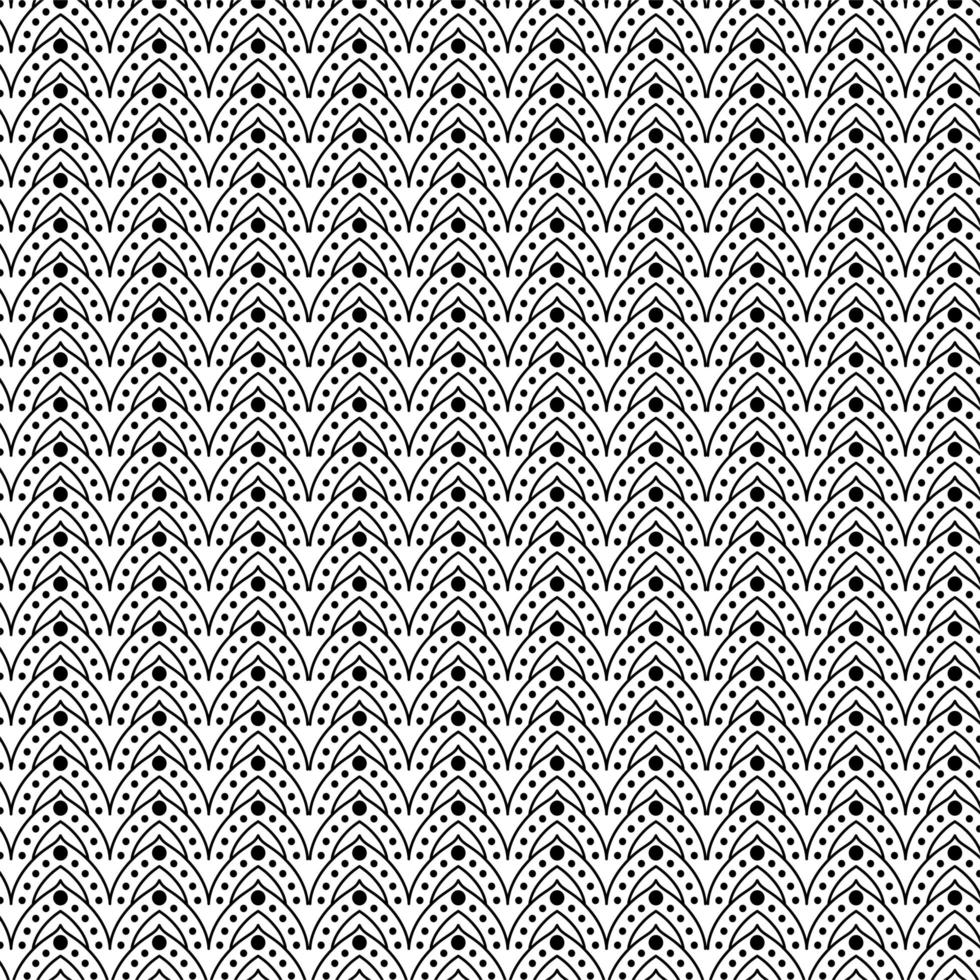 background black and white arch with points pattern vector design