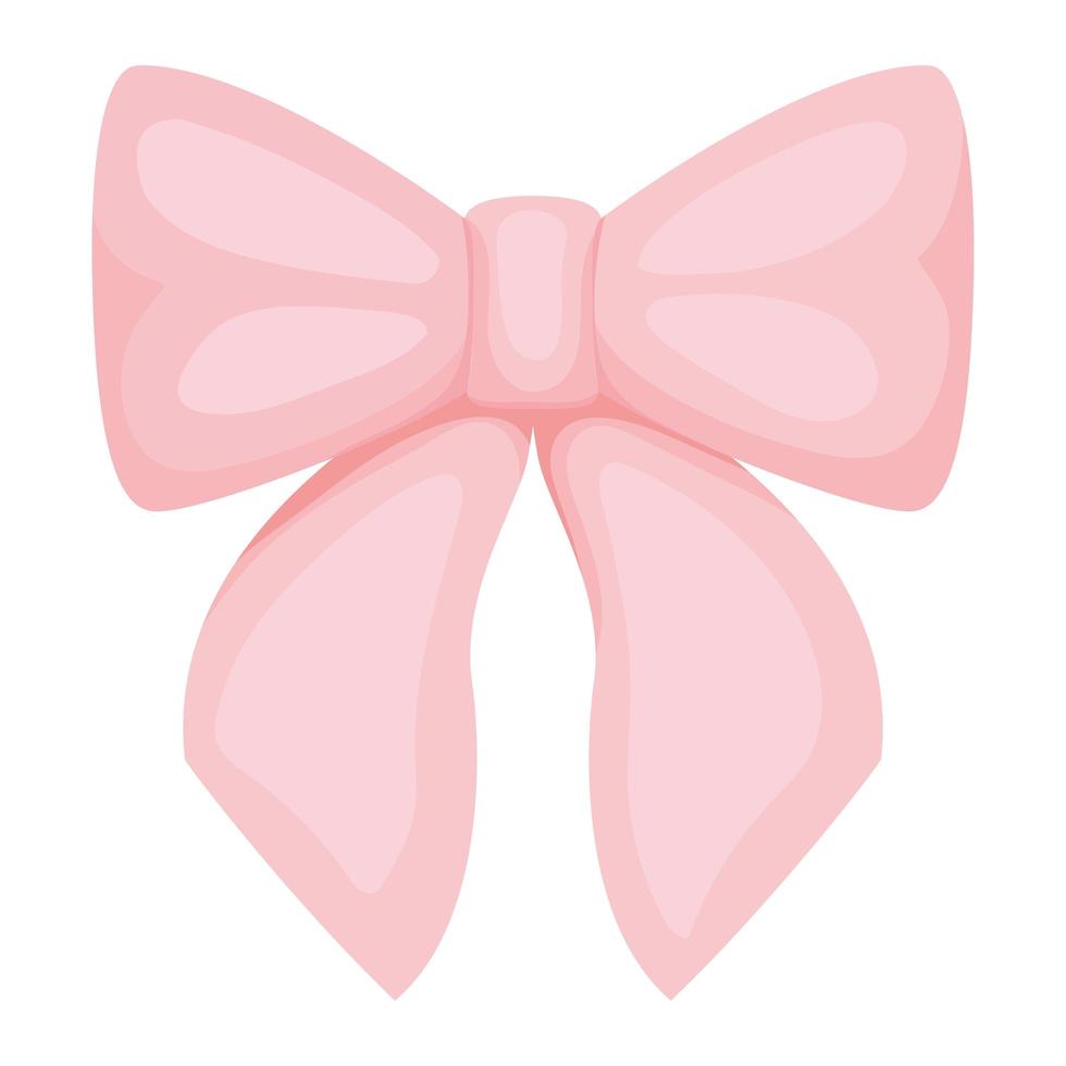 pink bow design vector