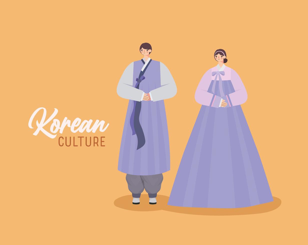 diseño de la cultura coreana vector