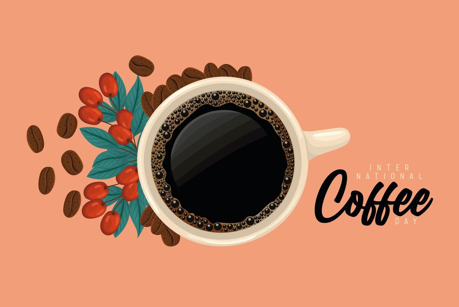 coffee day design vector