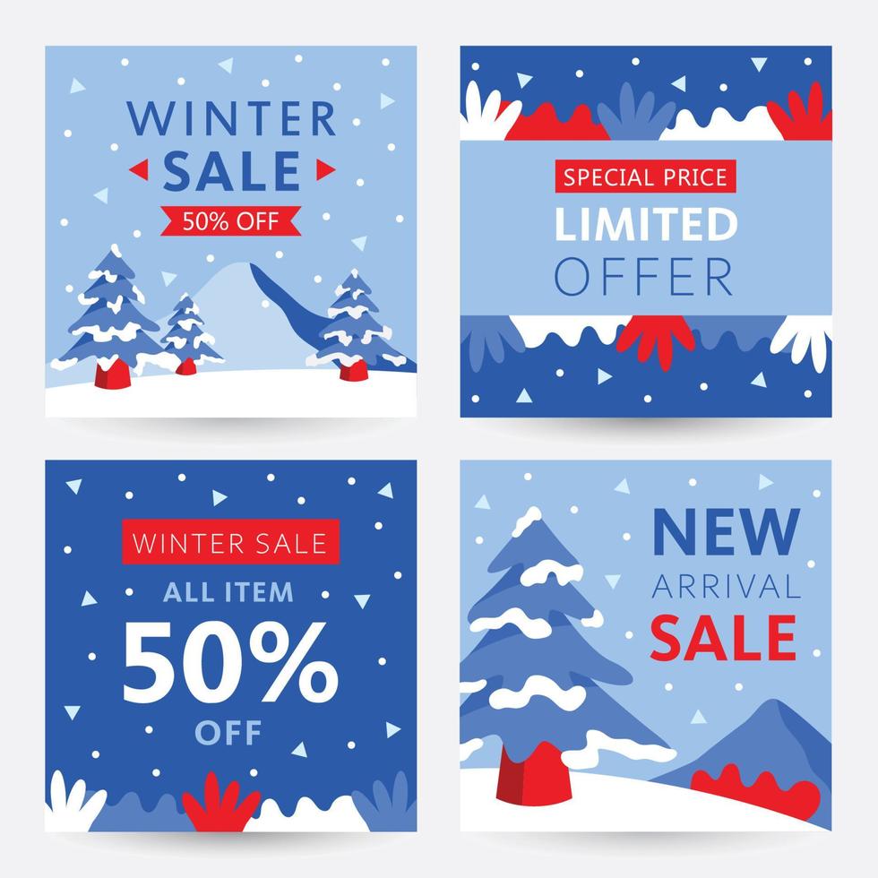 Winter Promotion Event Template vector