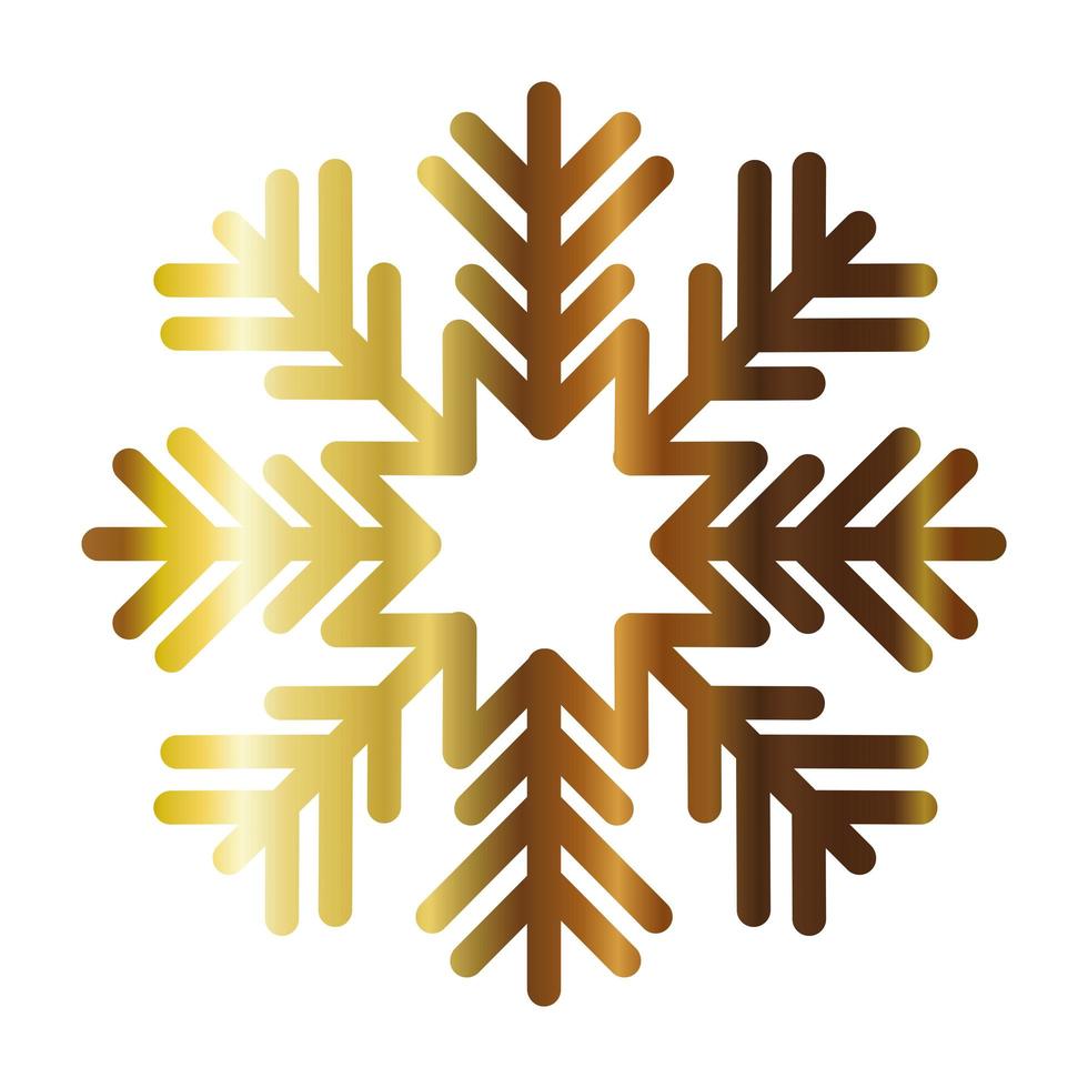 snowflake of color light gold vector