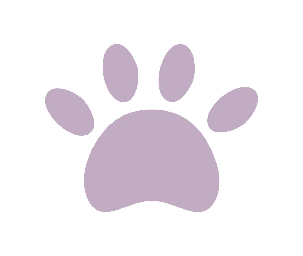 purple footprint design vector