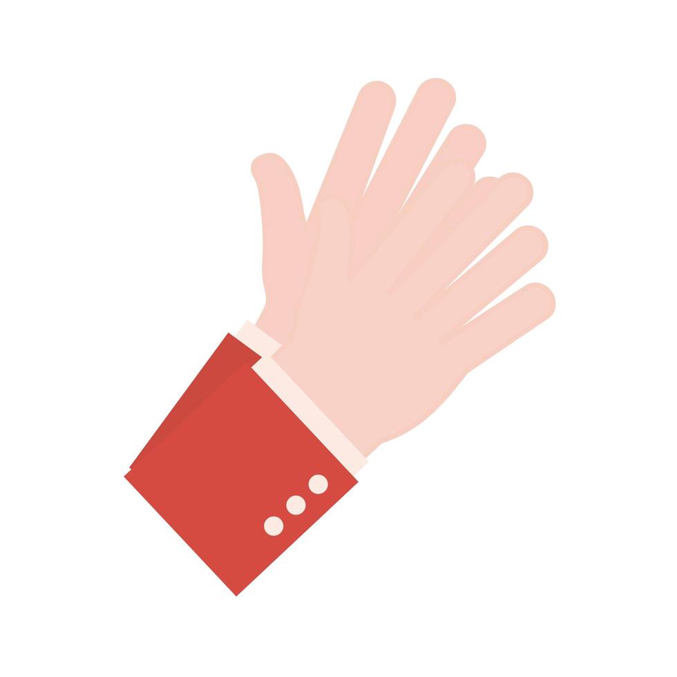 applause hand sign language flat style icon vector design