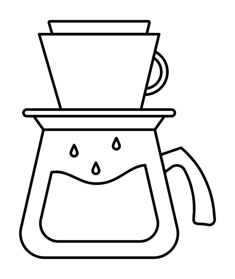 pour over on a white background vector