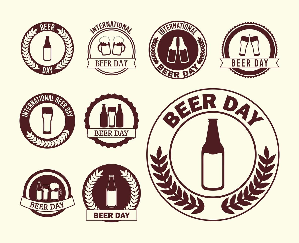 beer day items vector