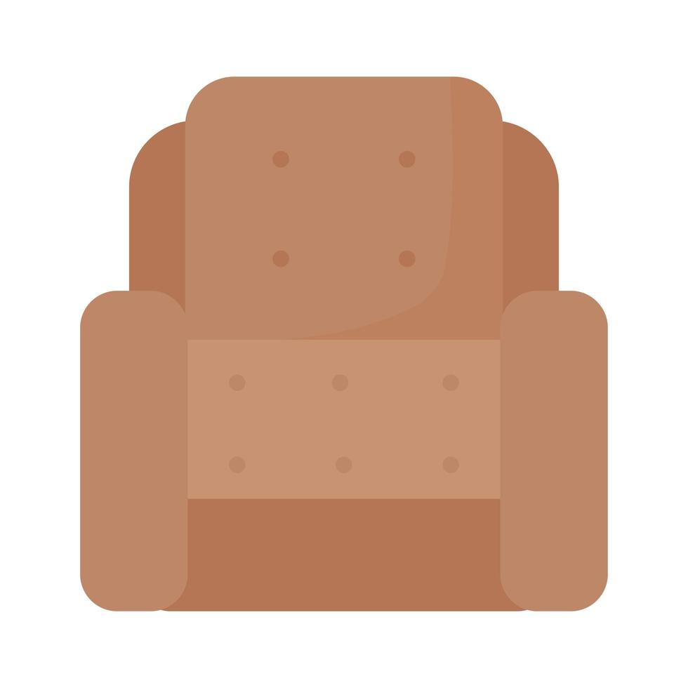 brown armchair design vector