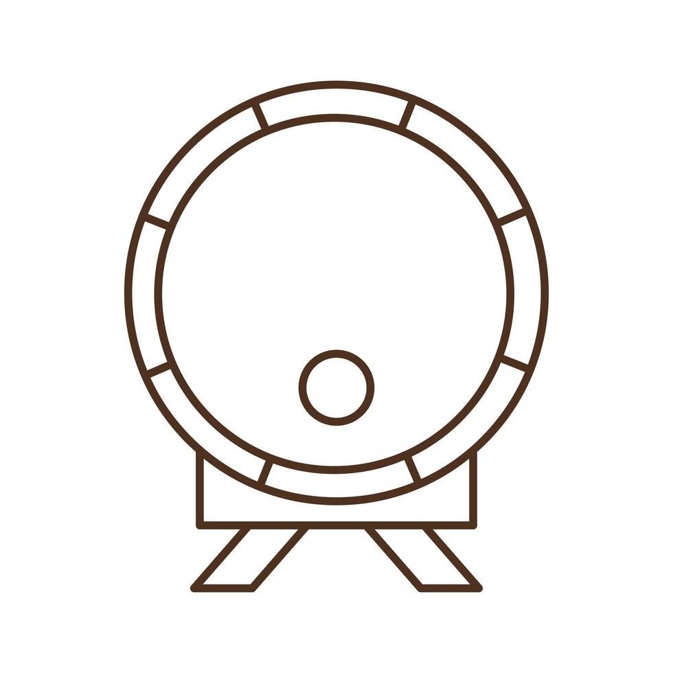 beer barrel line style icon vector design