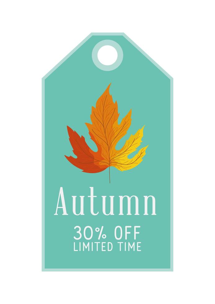 autumn tag design vector