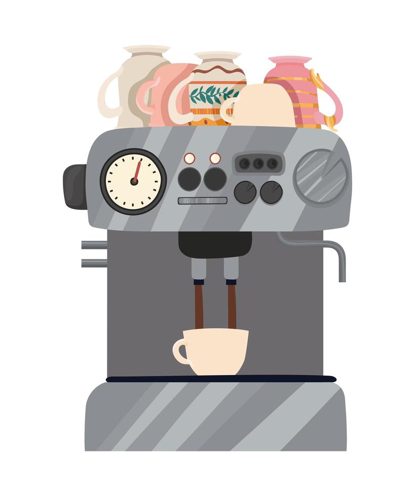 ilustración de la máquina de café vector