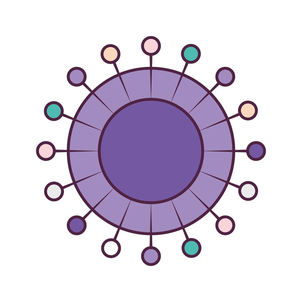 purple pincushion design vector