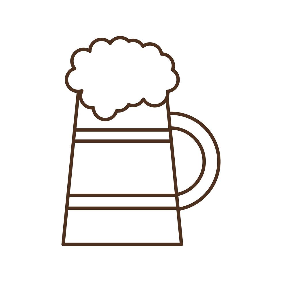 beer glass line style icon vector design