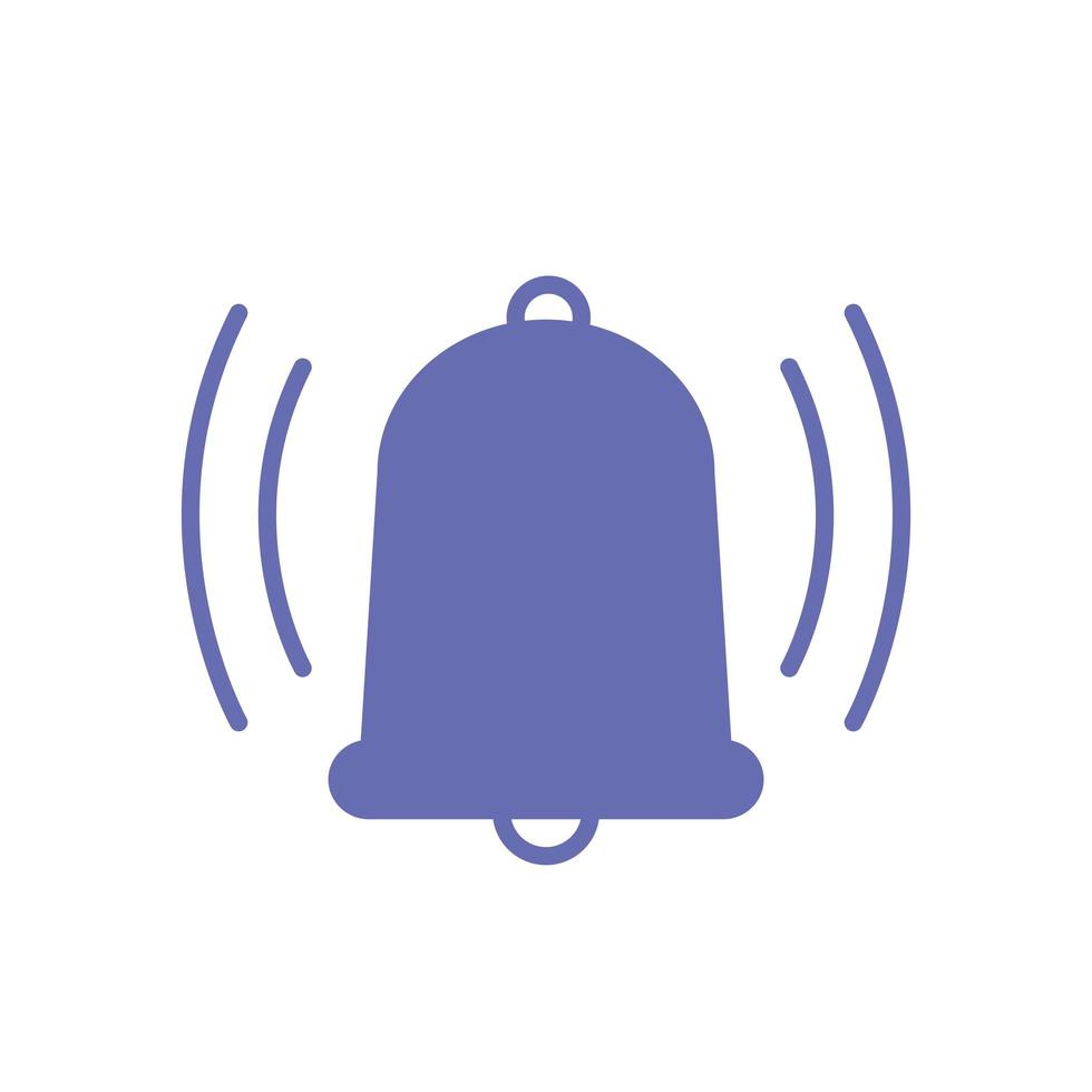 bell line and fill style icon vector design