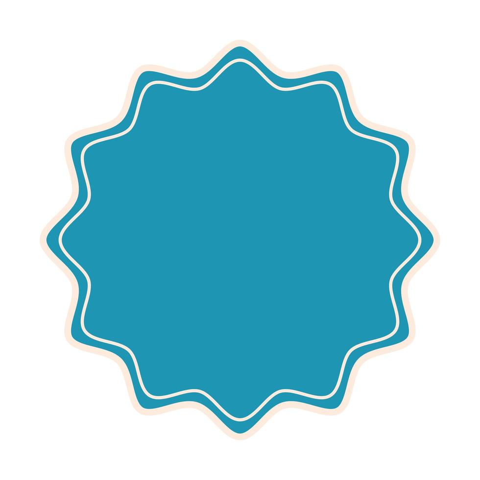 seal stamp of light blue color vector