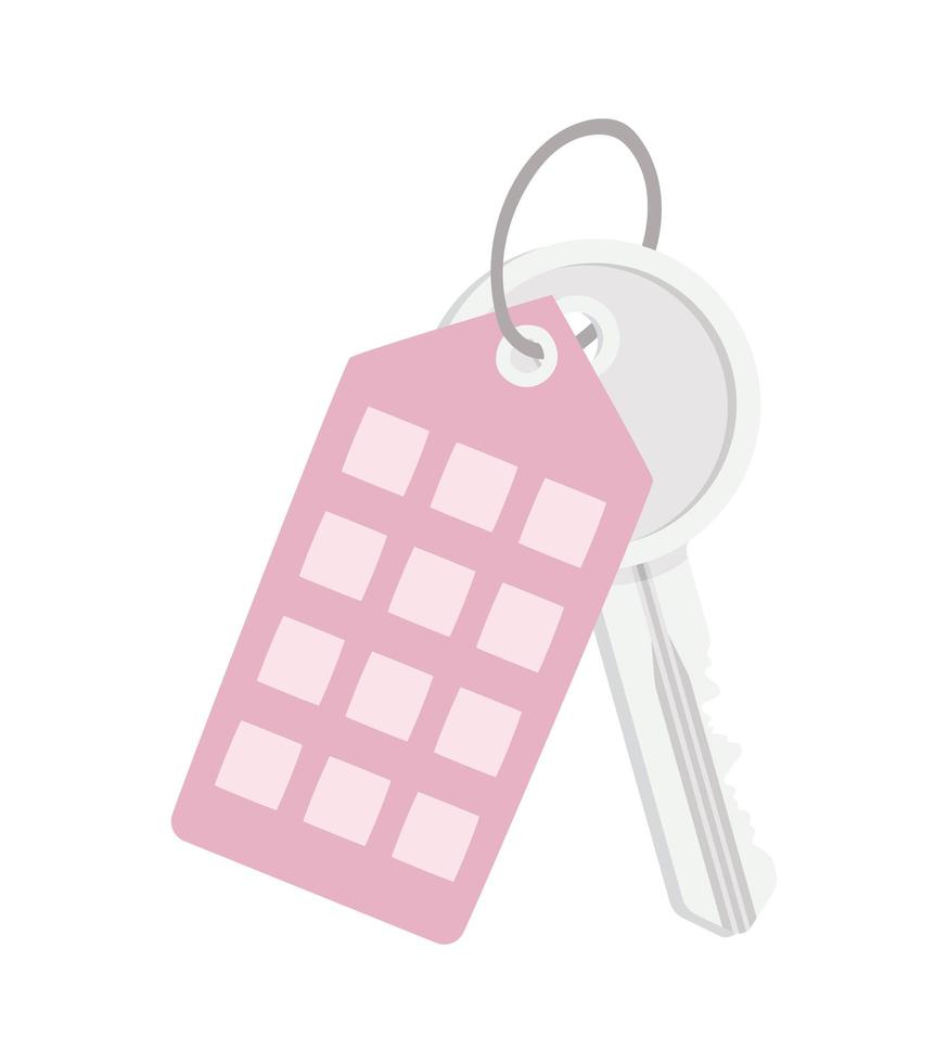 pink keychain design vector