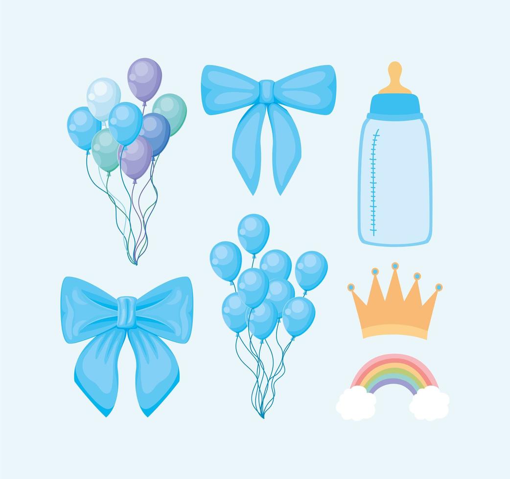 boy gender reveal items vector