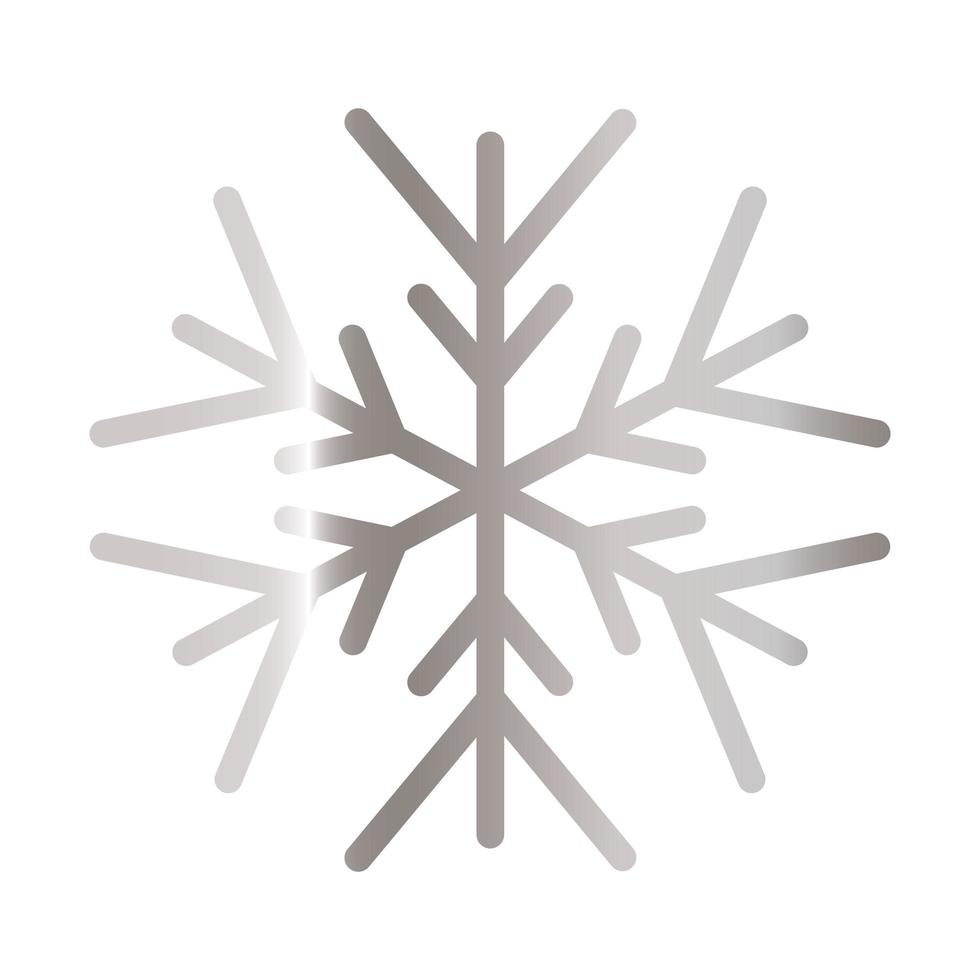 snowflake of color light gray over white background vector