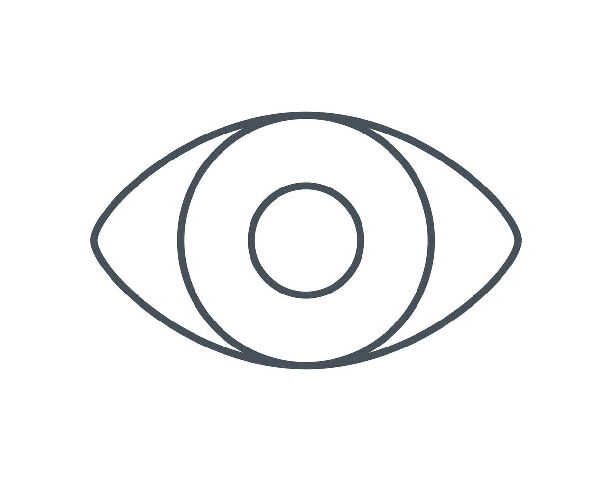 eye silhouette icon vector