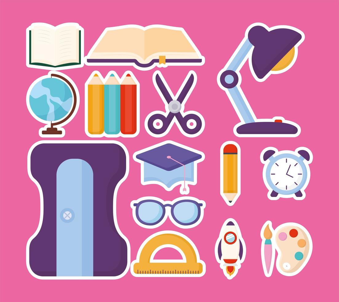 back to school items vector