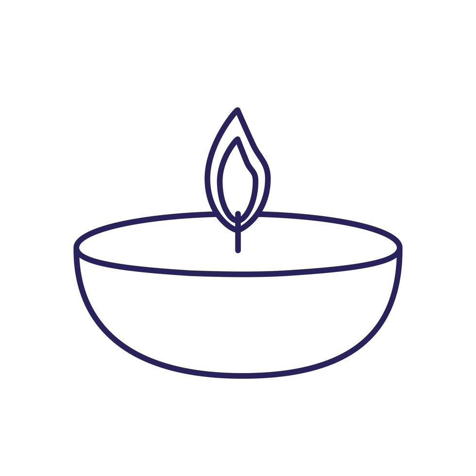 candle line style icon vector design