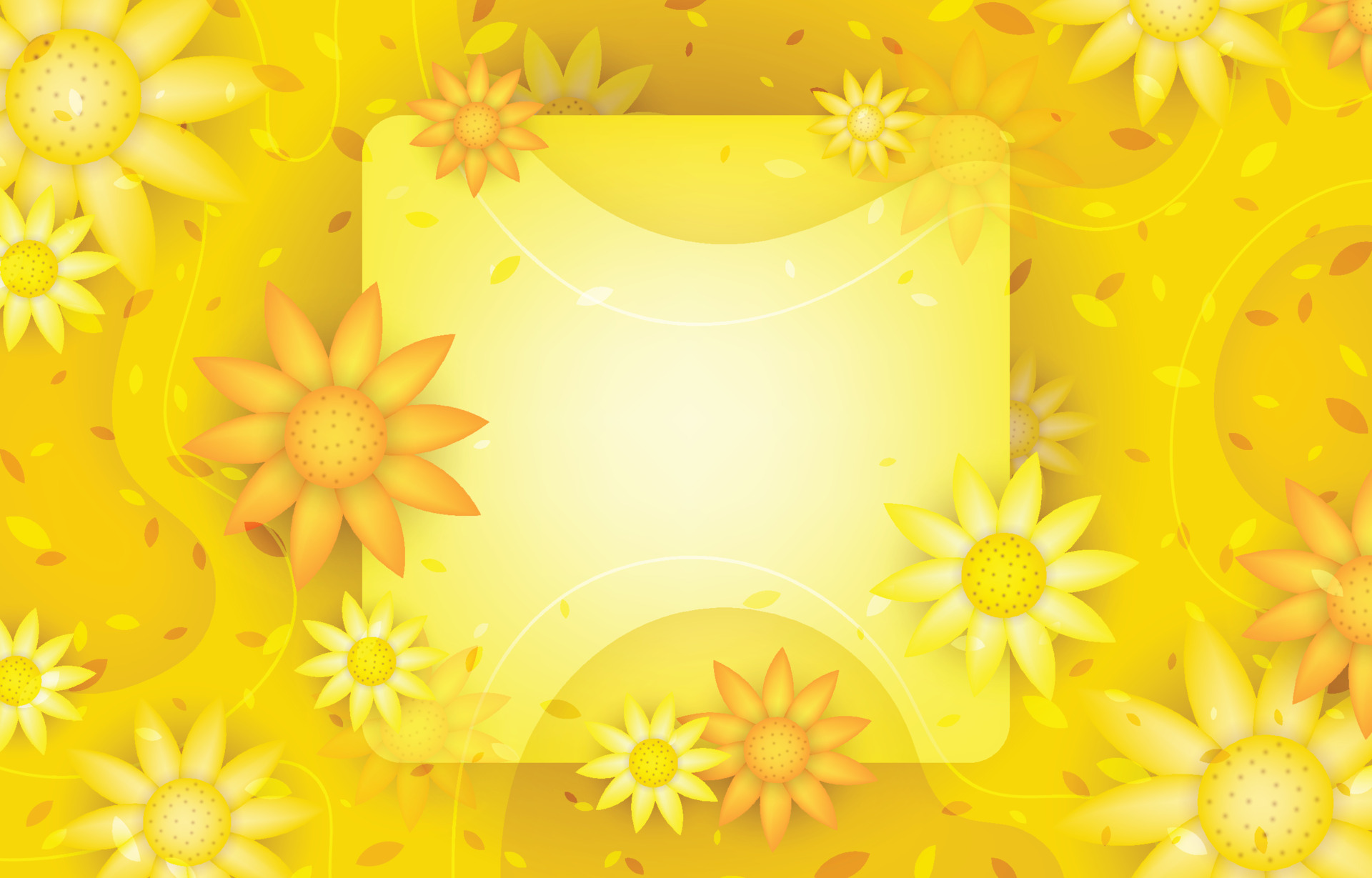 golden yellow floral background