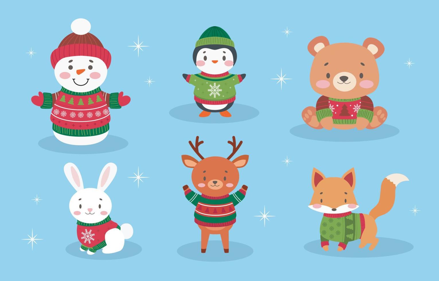 Christmas Character in Ugly Sweater vector