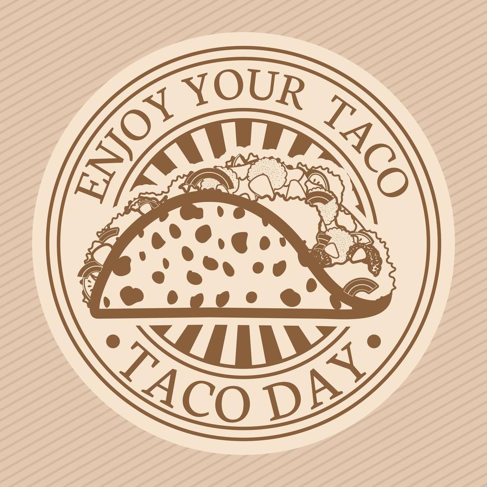 taco day badge representation vector