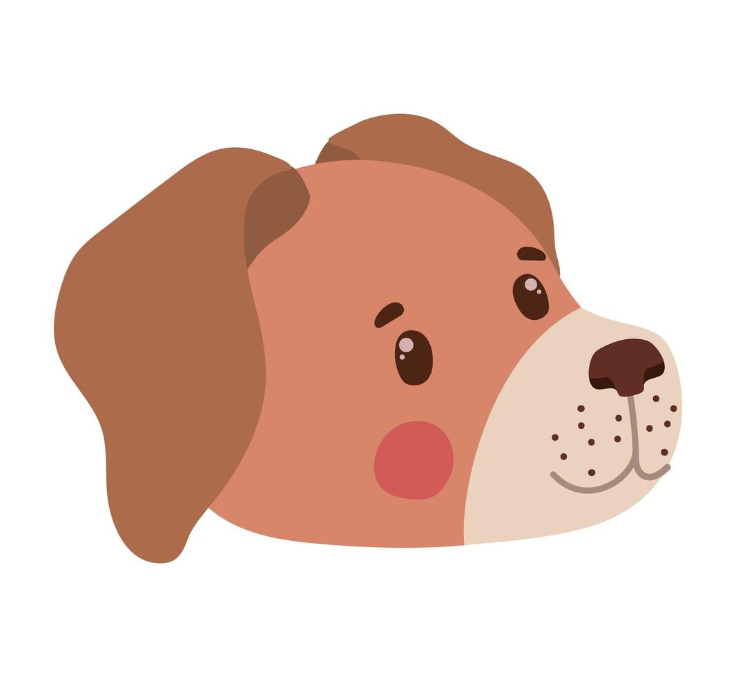 ilustración de cara de cachorro vector