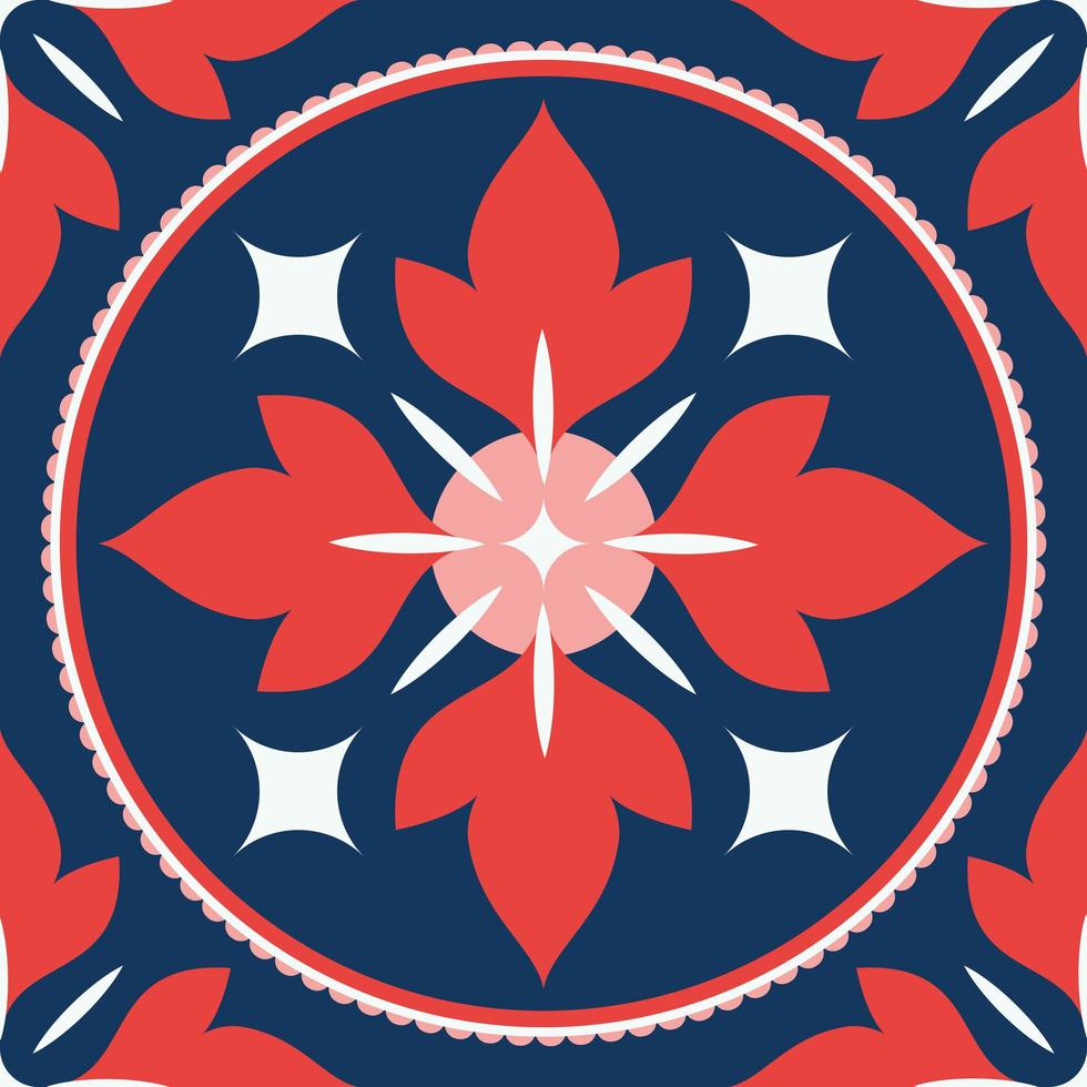 red tile design vector