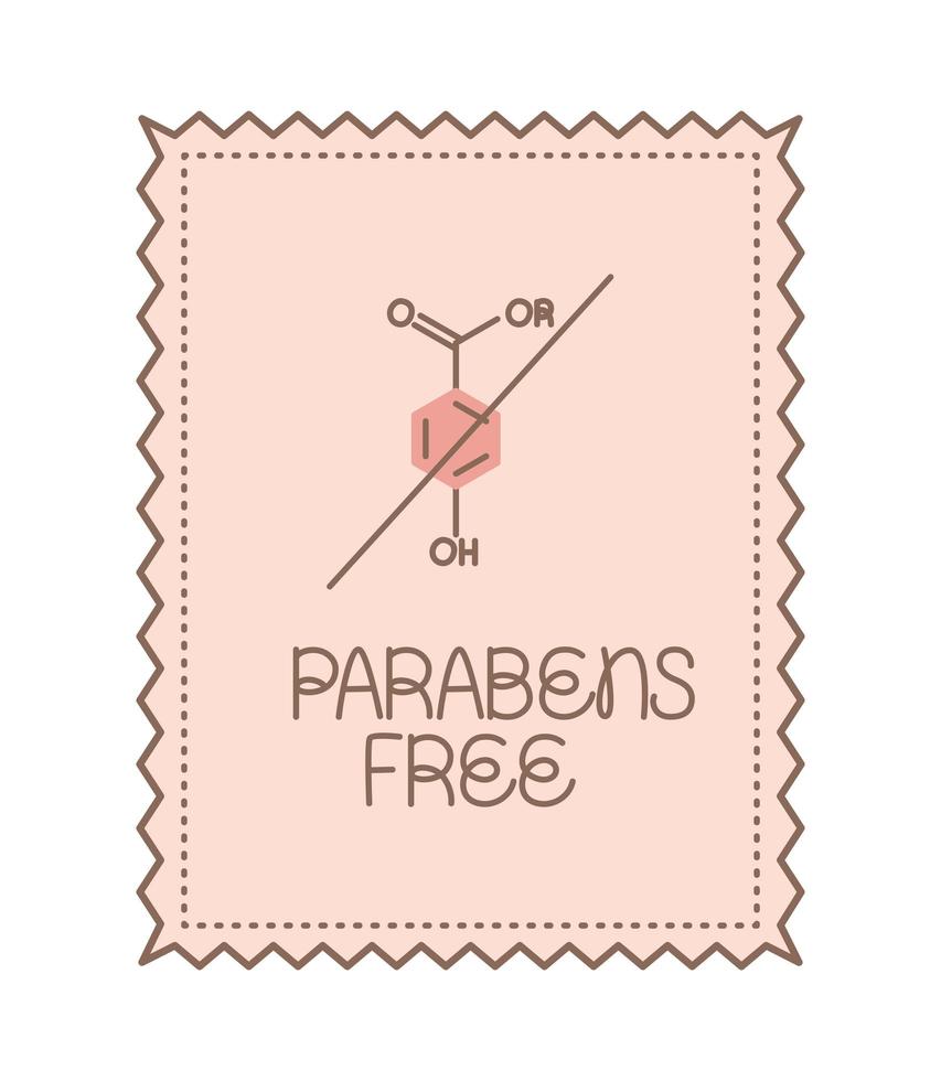 parabens free card vector