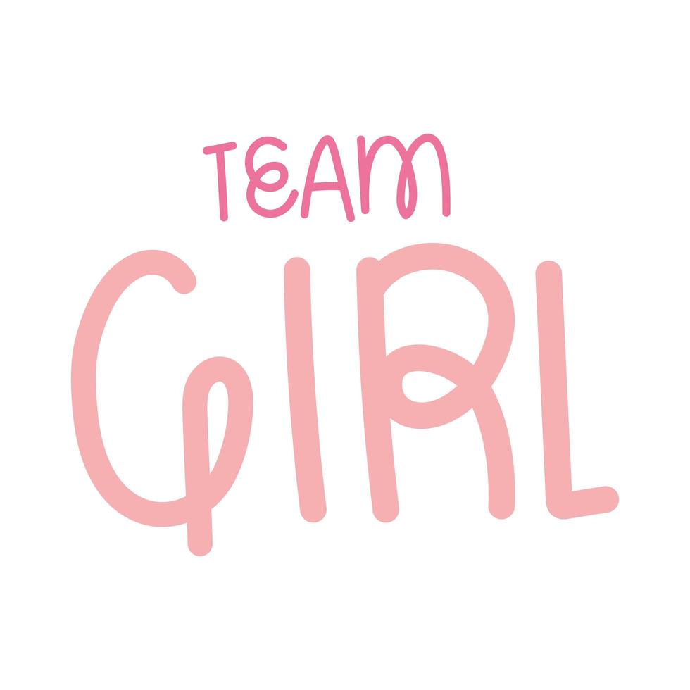 team girl lettering 4077188 Vector Art at Vecteezy