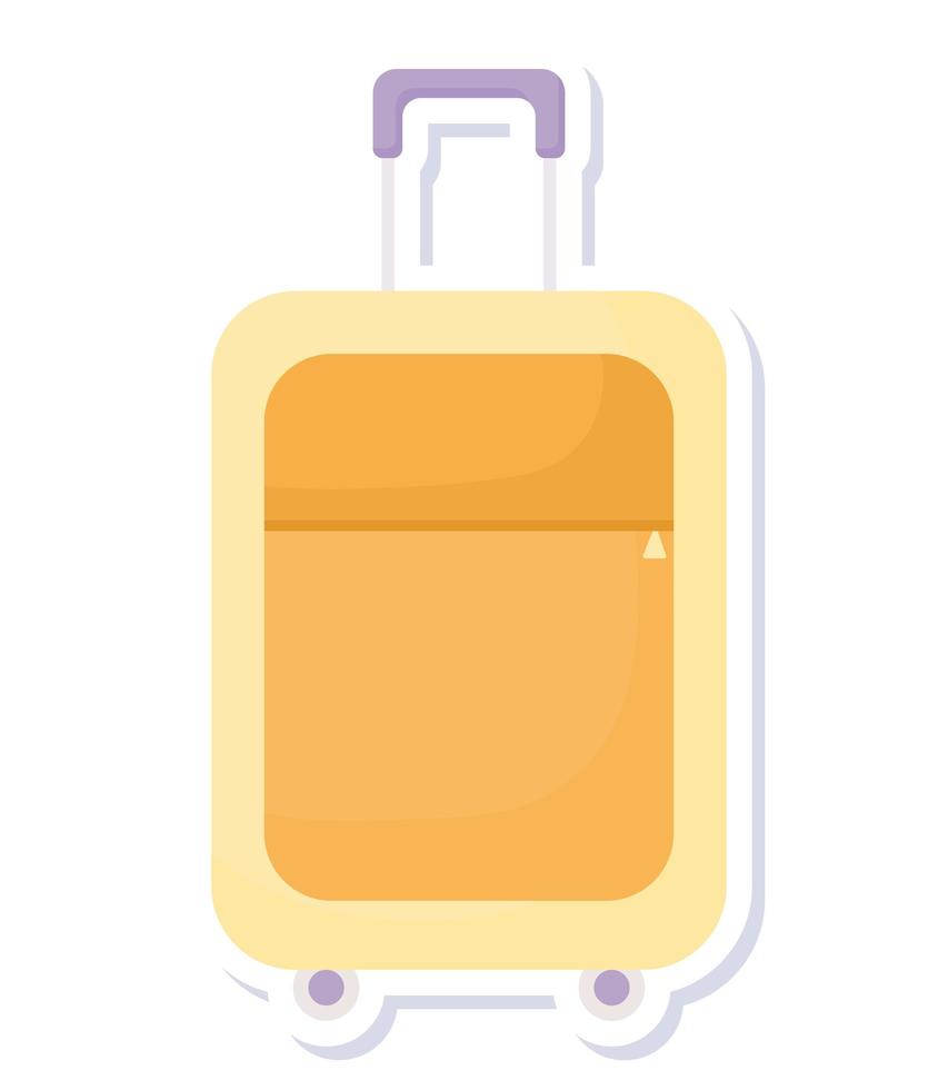 yellow trolley briefcase vector