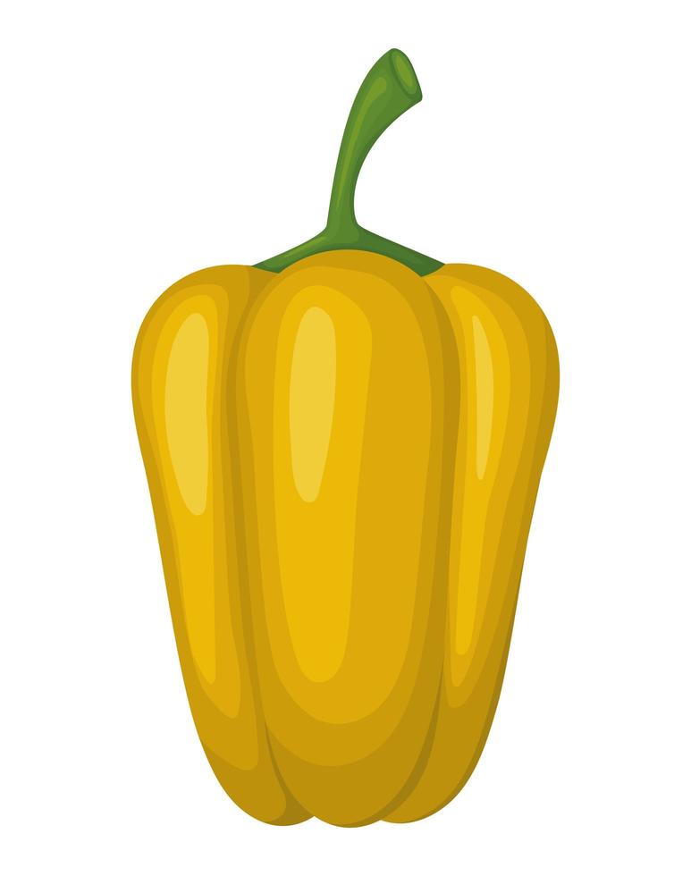 pimiento amarillo saludable vector