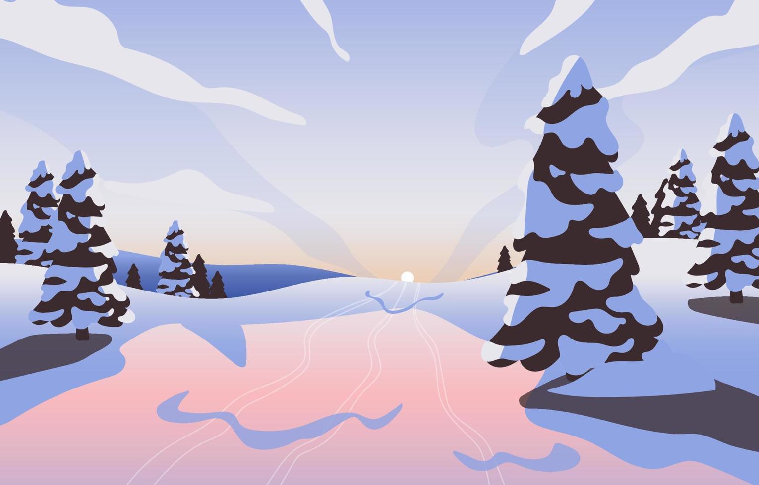 Warm Winter Sunrise vector