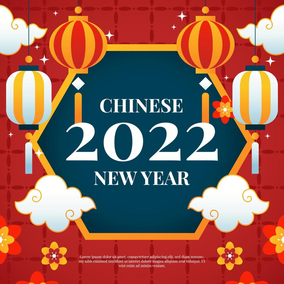 Red Chinese New Year Background vector