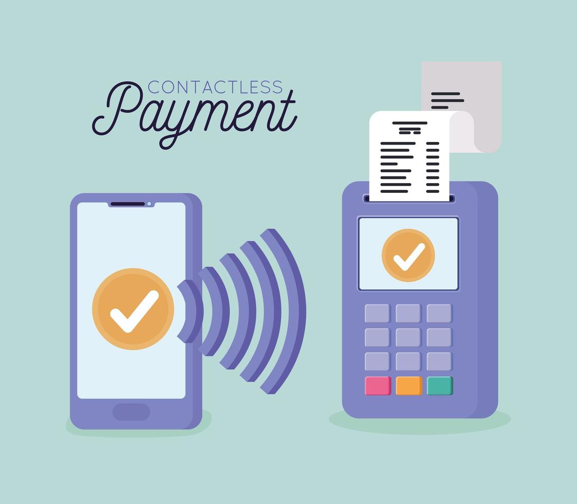 contactless payment card vector