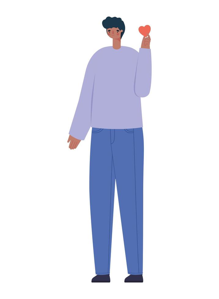 loving guy illustration vector