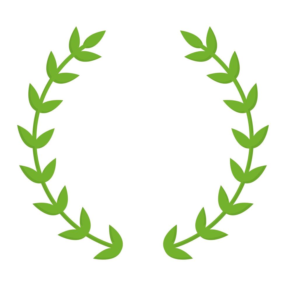 wreath of leaves vector