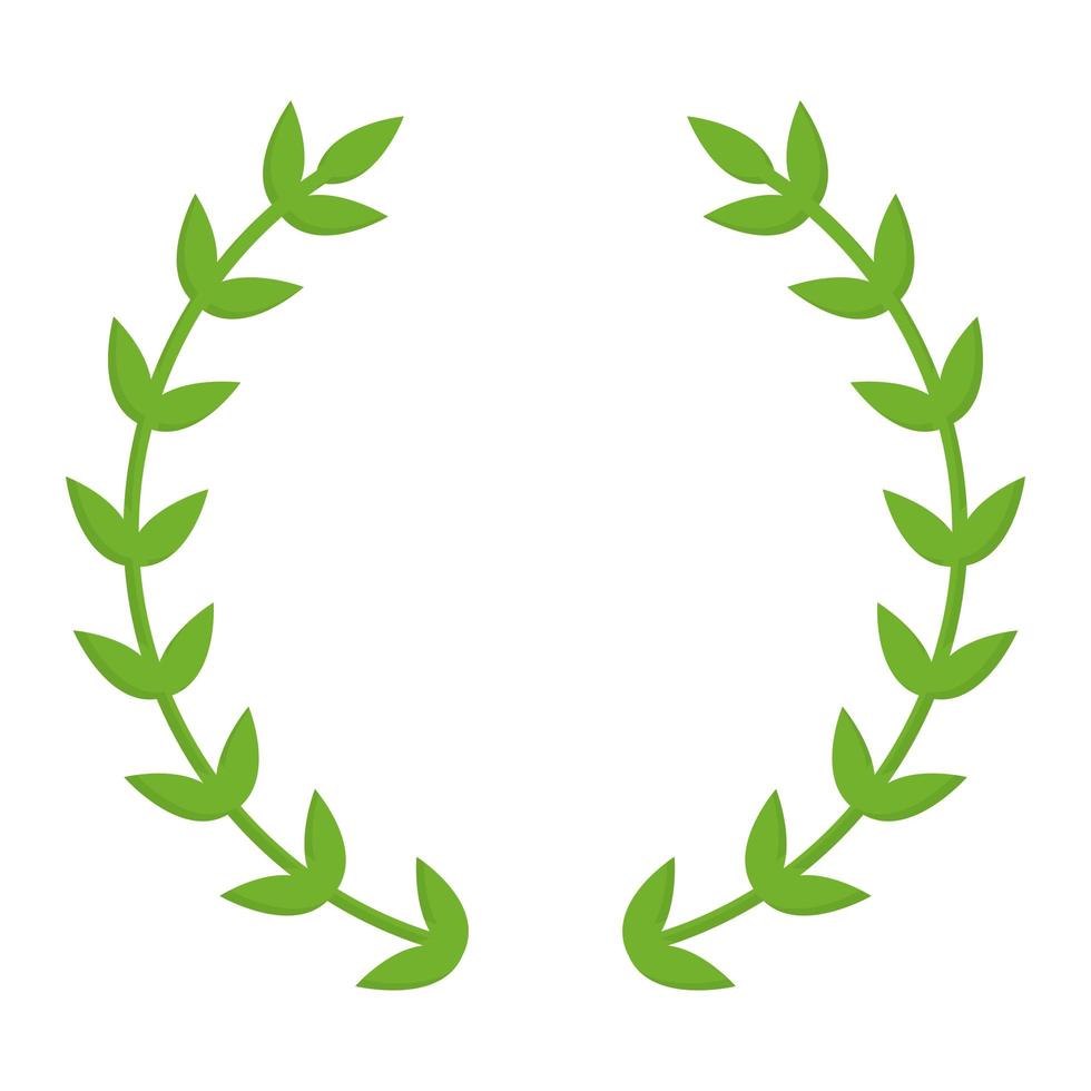 wreath of leaves vector