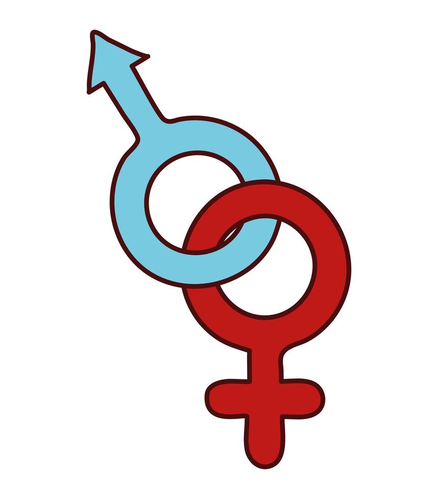 diseño de símbolos de género vector