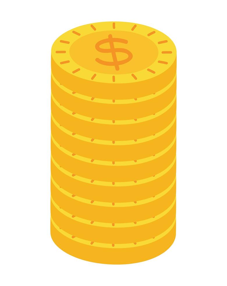 pile of coins vector