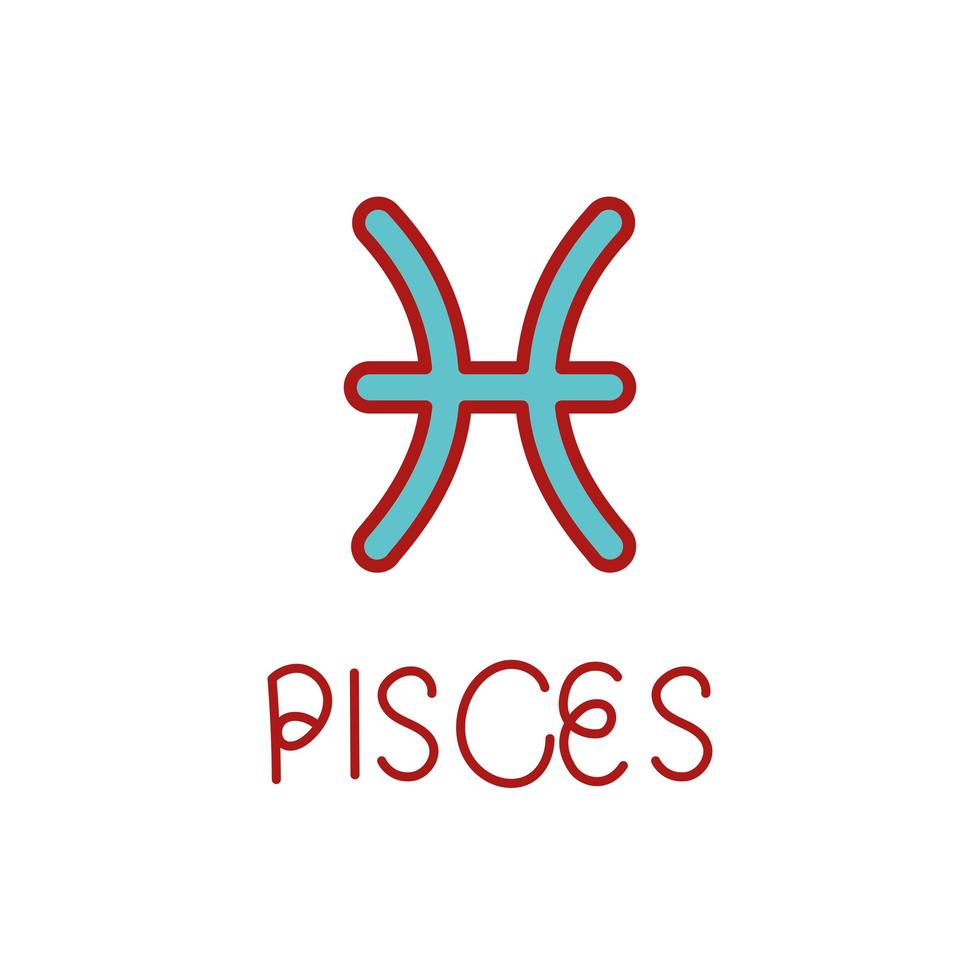 pisces symbol illustration vector