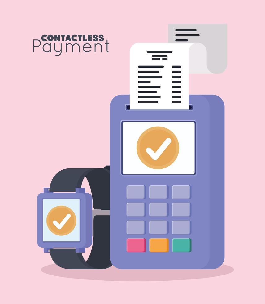 poster of contactless payment vector