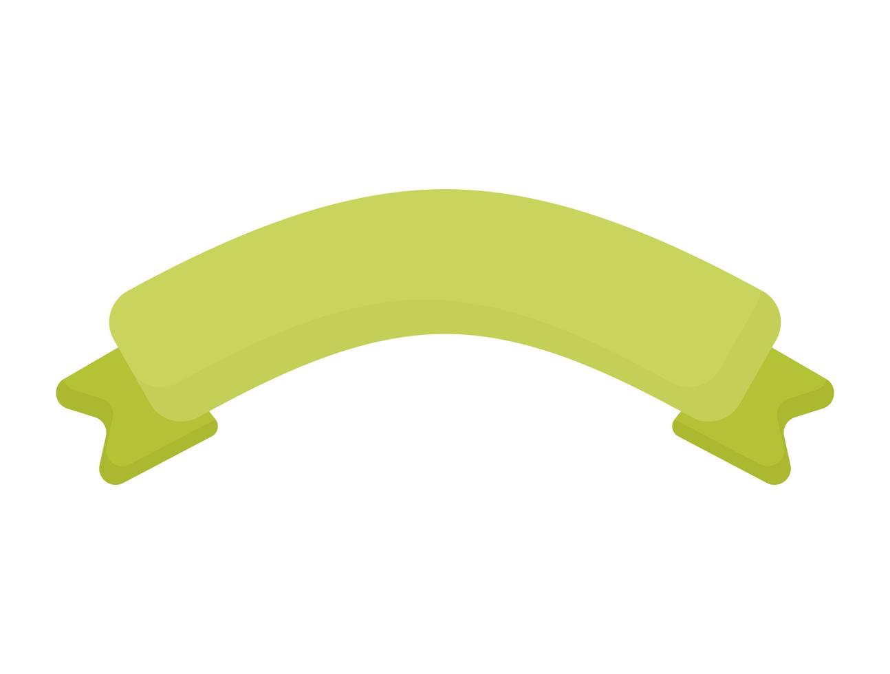 green ribbon design vector